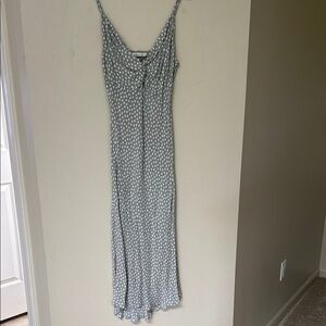 Abercrombie & Fitch Green and White Sleeveless Maxi Dress